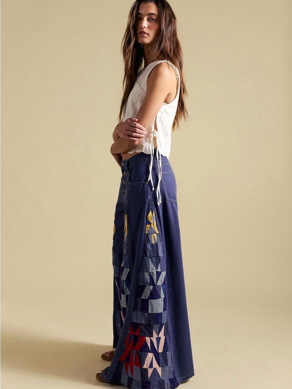 We The Free Kaleidoscope Wide Leg Jeans~ Starry Night - Picture 2 of 5